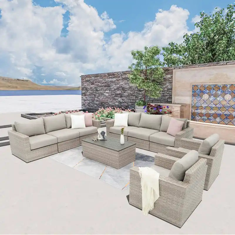 Ensemble de mobilier de jardin Avalon Bay 9 pièces