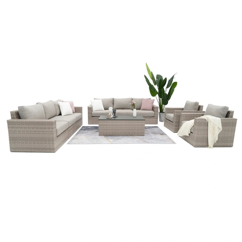 Ensemble de mobilier de jardin Avalon Bay 9 pièces