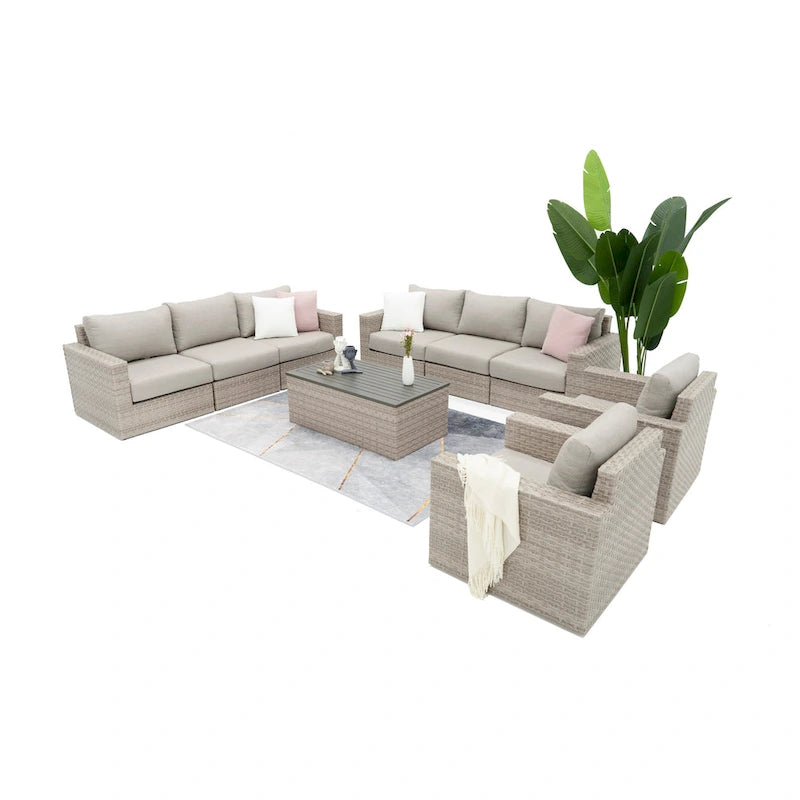 Ensemble de mobilier de jardin Avalon Bay 9 pièces