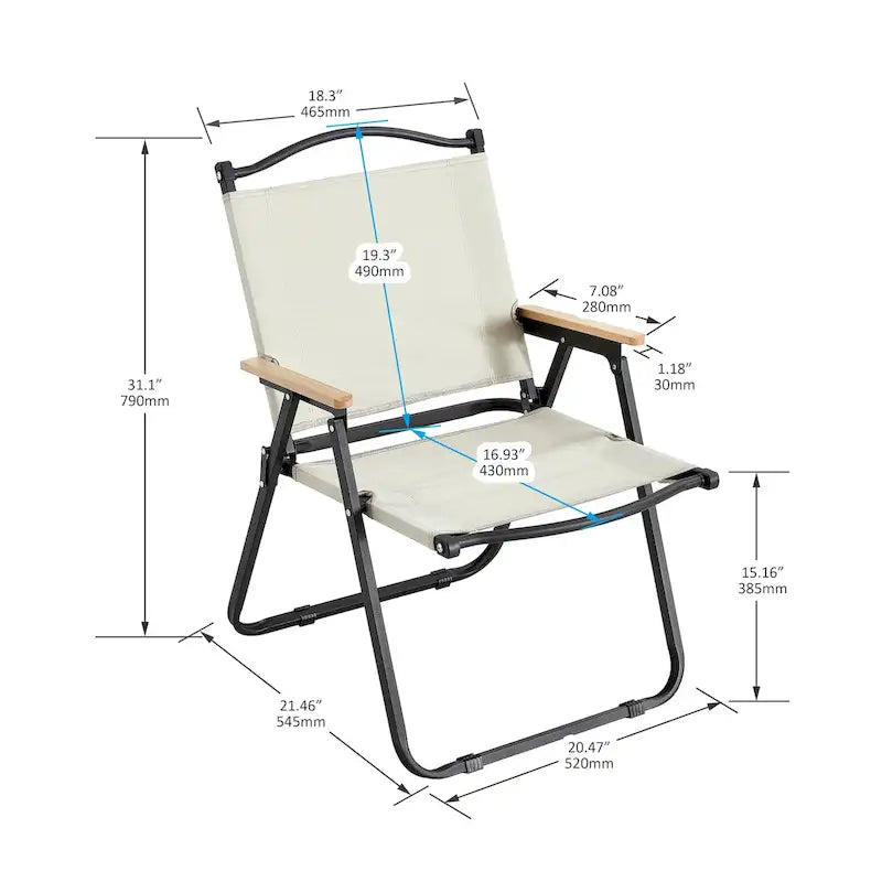 Chaise pliante d'extérieur 1 place pour l'intérieur, le camping, les pique-niques, la plage, le jardin, les barbecues, les fêtes, le patio
