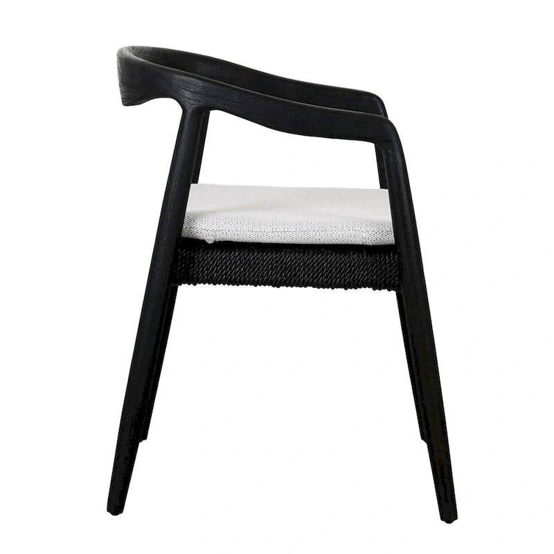 Chaise de salle à manger d'extérieur Aria Classic Home, noire (lot de 2)