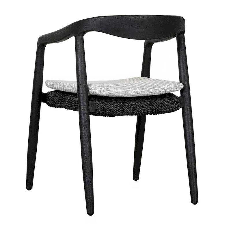 Chaise de salle à manger d'extérieur Aria Classic Home, noire (lot de 2)