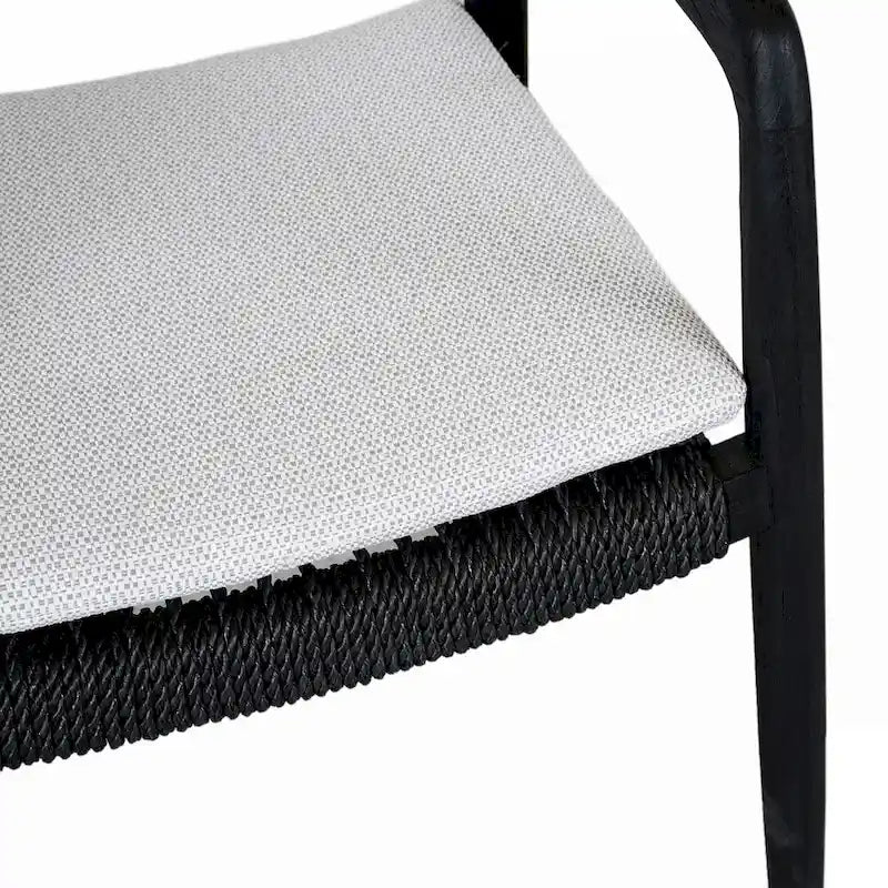 Chaise de salle à manger d'extérieur Aria Classic Home, noire (lot de 2)