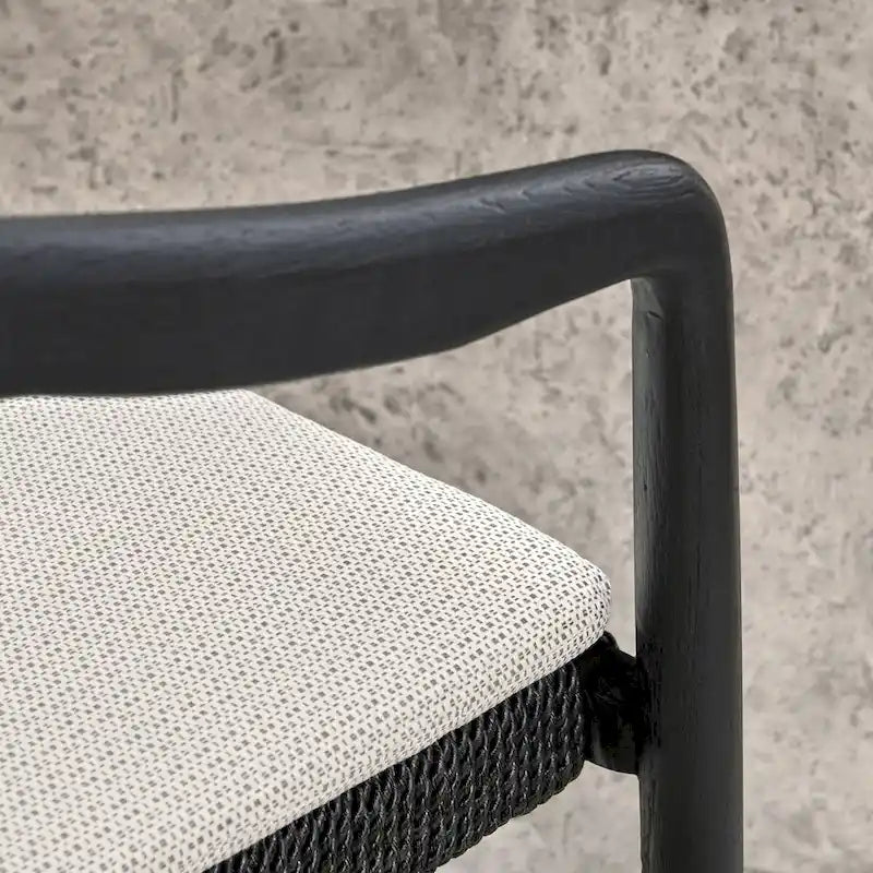Chaise de salle à manger d'extérieur Aria Classic Home, noire (lot de 2)
