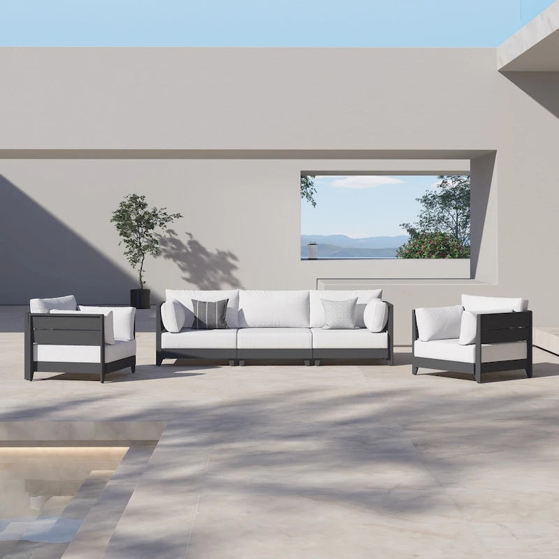 Ensemble de mobilier d'extérieur Galway 5 pièces avec chaises multiples