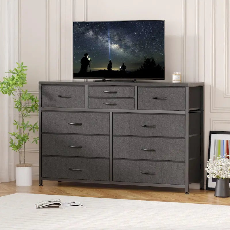 Commode de télévision à 10 tiroirs – 55 pouces
