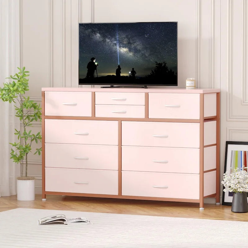 Commode de télévision à 10 tiroirs – 55 pouces