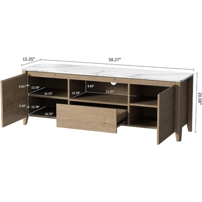 Meuble TV moderne 58 po Meuble TV avec rangement - 58 pouces