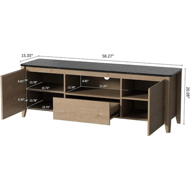 Meuble TV moderne 58 po Meuble TV avec rangement - 58 pouces