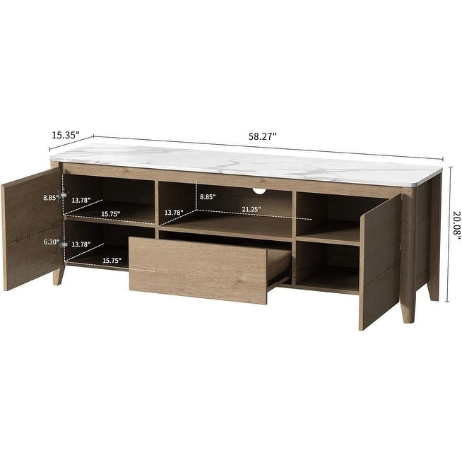 Meuble TV moderne 58 po Meuble TV avec rangement - 58 pouces