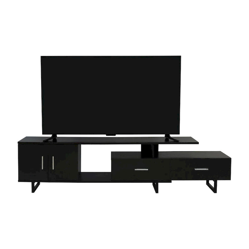 Meuble TV Avery 2 tiroirs 4 étagères 55 po en acier