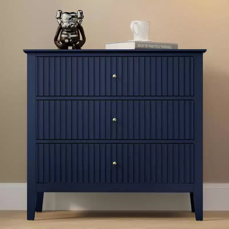 Heynemo 3 Drawer Dresser, Painted 30 Inch Tall Wood Nightstand with Storage, Wide Modern Chest of Drawers with Ball Bearing Slide