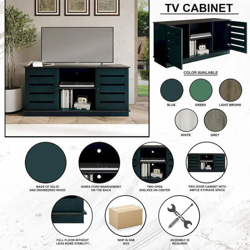 Meuble TV console vintage CraftPorch 47 pouces