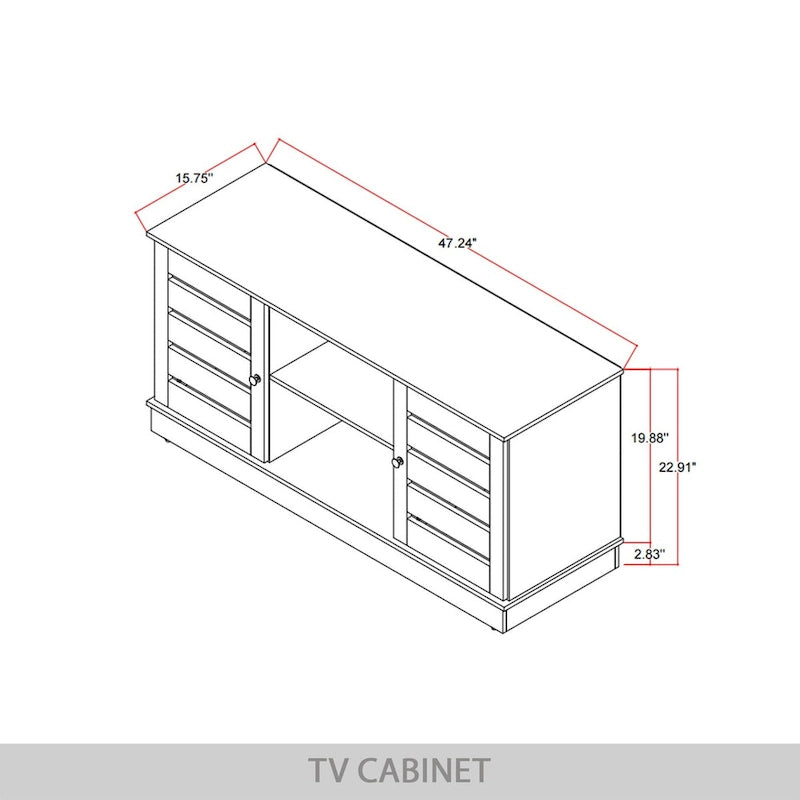 Meuble TV console vintage CraftPorch 47 pouces