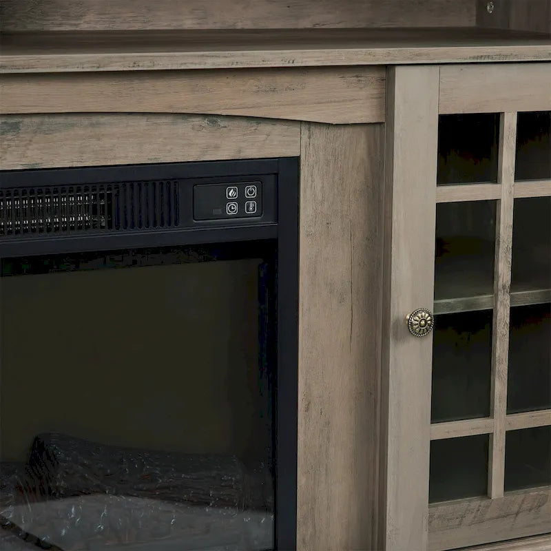 Meuble TV moderne avec foyer encastrable de 23 po