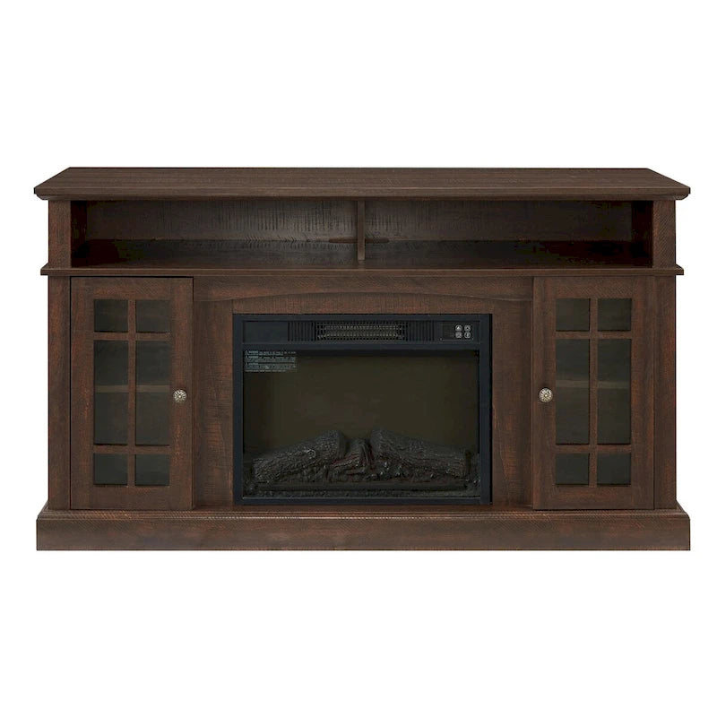 Meuble TV moderne avec foyer encastrable de 23 po