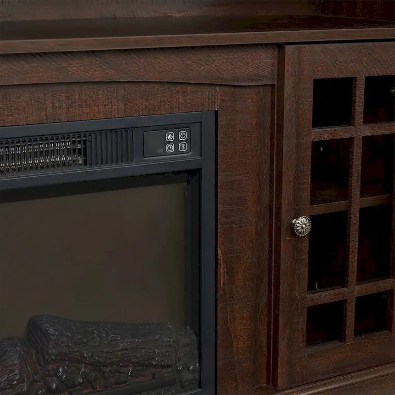 Meuble TV moderne avec foyer encastrable de 23 po