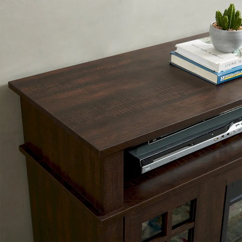 Meuble TV moderne avec foyer encastrable de 23 po