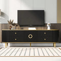 Meuble TV moderne pour téléviseurs jusqu'à 80 pouces, meuble de divertissement avec tiroirs et armoire