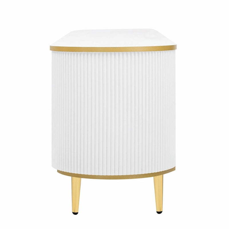 Meuble TV moderne pour téléviseurs jusqu'à 80 pouces, meuble de divertissement avec tiroirs et armoire
