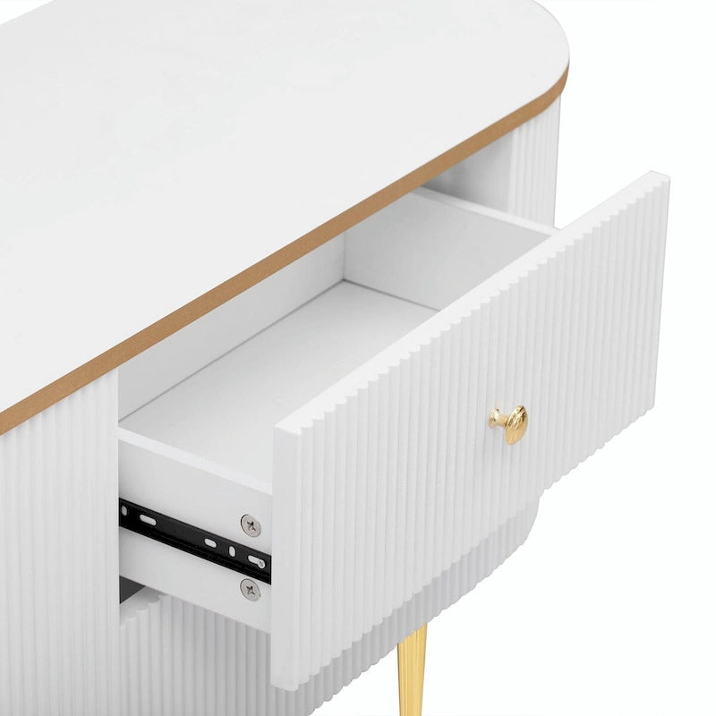 Meuble TV moderne pour téléviseurs jusqu'à 80 pouces, meuble de divertissement avec tiroirs et armoire
