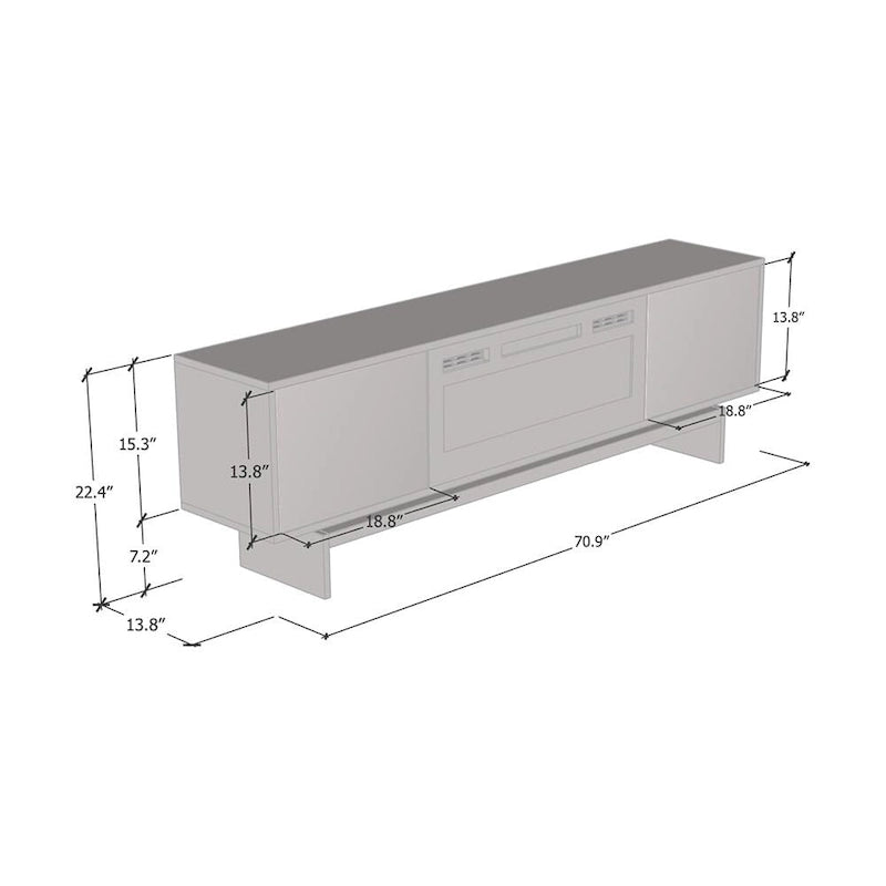 Meuble TV de cheminée Gram WH-EF