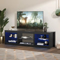 Meuble TV Console Moderne 66" avec LED RGB pour TV jusqu'à 75"