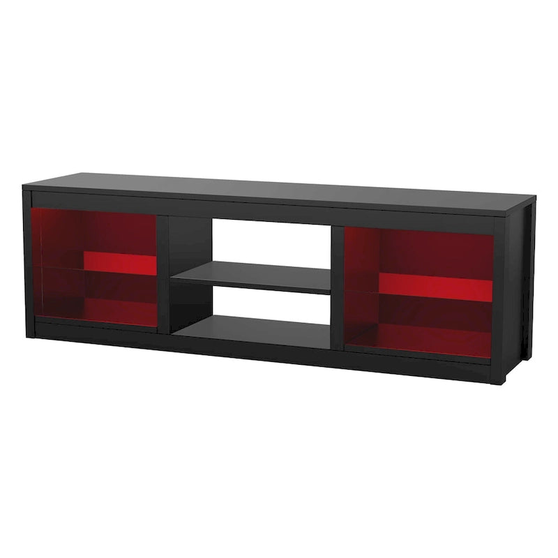 Meuble TV Console Moderne 66" avec LED RGB pour TV jusqu'à 75"
