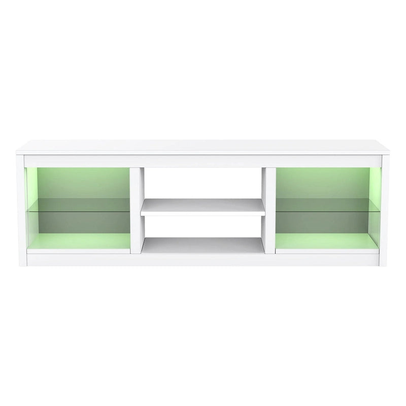 Meuble TV Console Moderne 66" avec LED RGB pour TV jusqu'à 75"