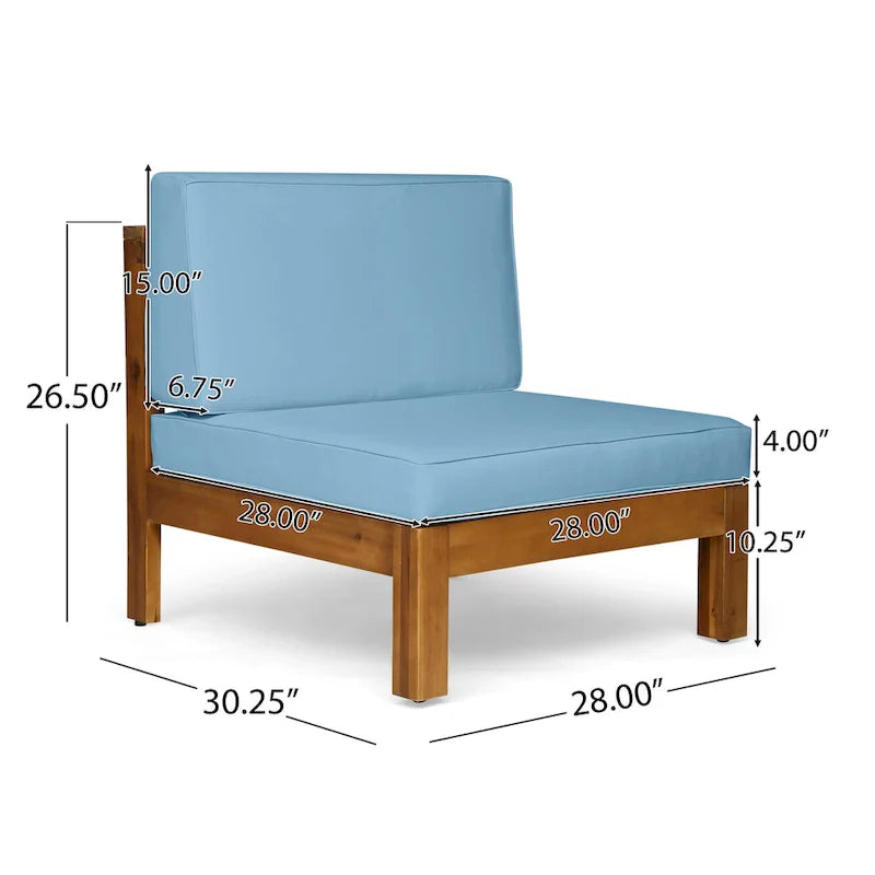 Brava Outdoor Acacia Wood 6-piece Chat Set by Christopher Knight Home