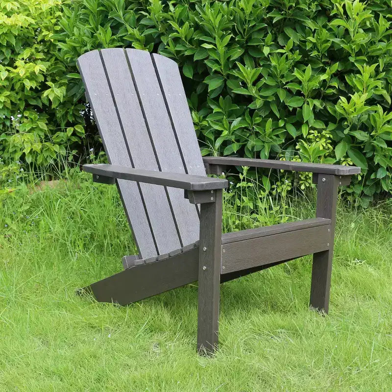 Lakeside Faux Wood Adirondack Outdoor Portable Chair - Merry Products: