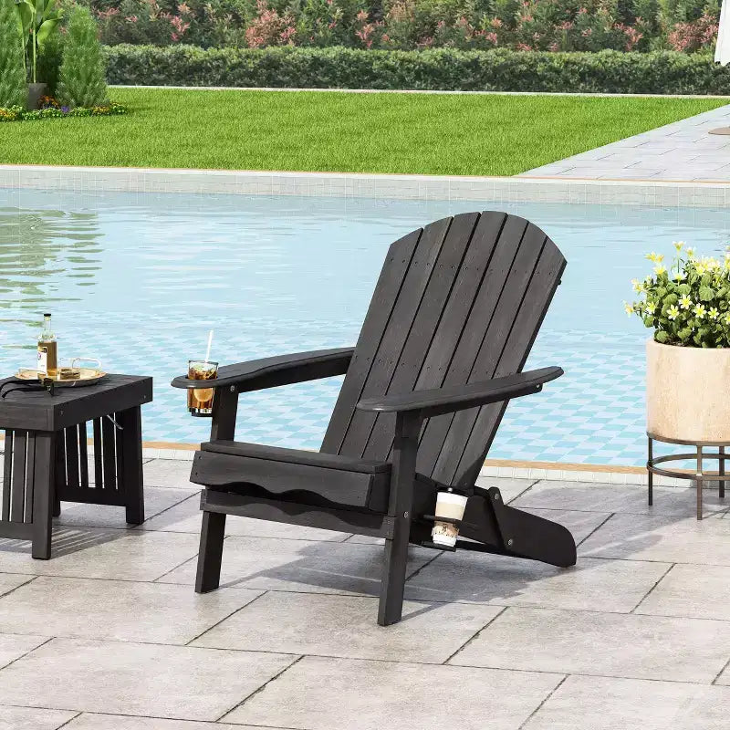Bellwood Outdoor Acacia Wood Folding Adirondack Chair - Christopher Knight