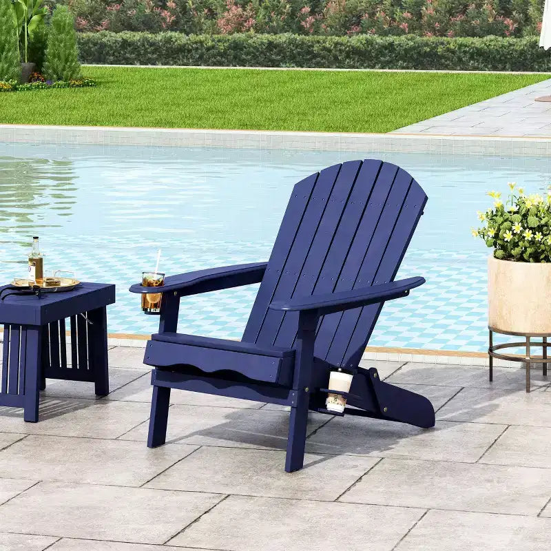 Bellwood Outdoor Acacia Wood Folding Adirondack Chair - Christopher Knight