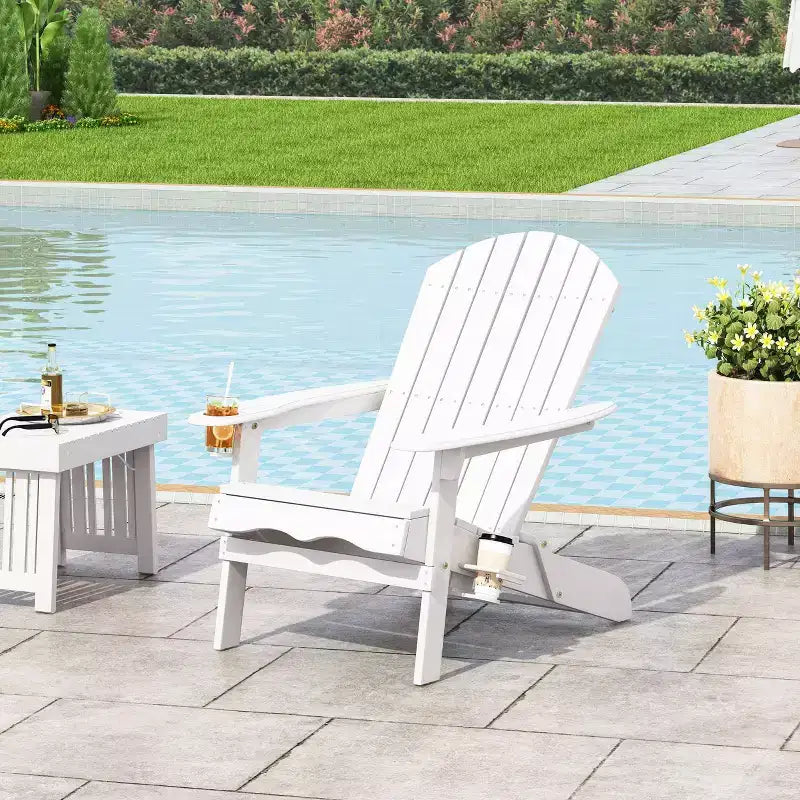 Bellwood Outdoor Acacia Wood Folding Adirondack Chair - Christopher Knight