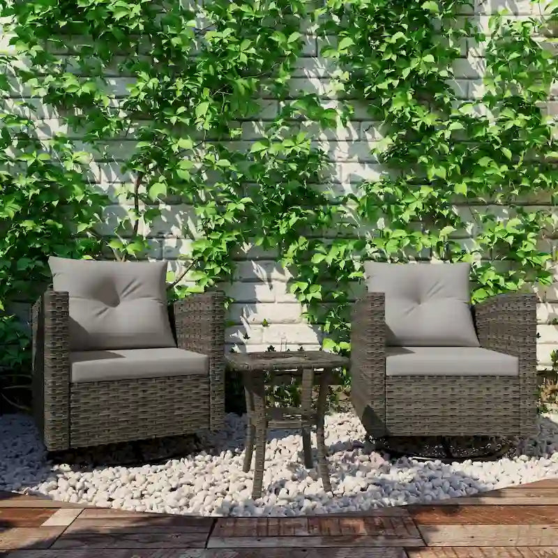 Ensemble de 3 meubles de patio pivotants d'extérieur
