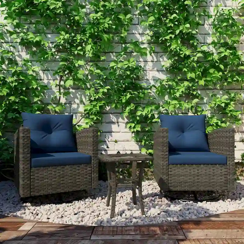 Ensemble de 3 meubles de patio pivotants d'extérieur