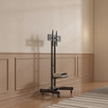Support TV pivotant universel pour téléviseurs de 32 à 80 pouces, support TV de table réglable en hauteur avec inclinaison, VESA max 600x400mm