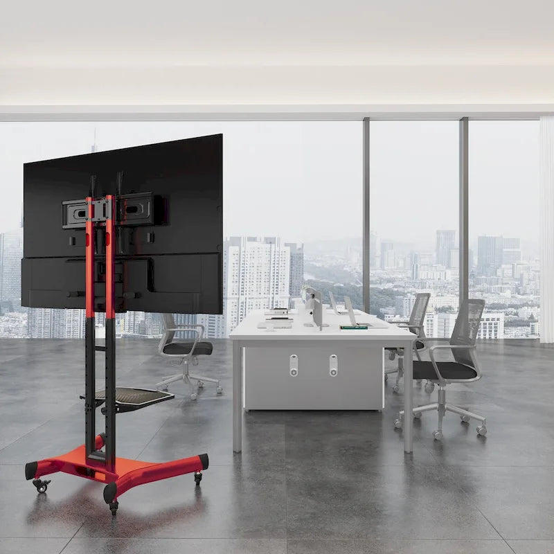 Support TV pivotant universel pour téléviseurs de 32 à 80 pouces, support TV de table réglable en hauteur avec inclinaison, VESA max 600x400mm
