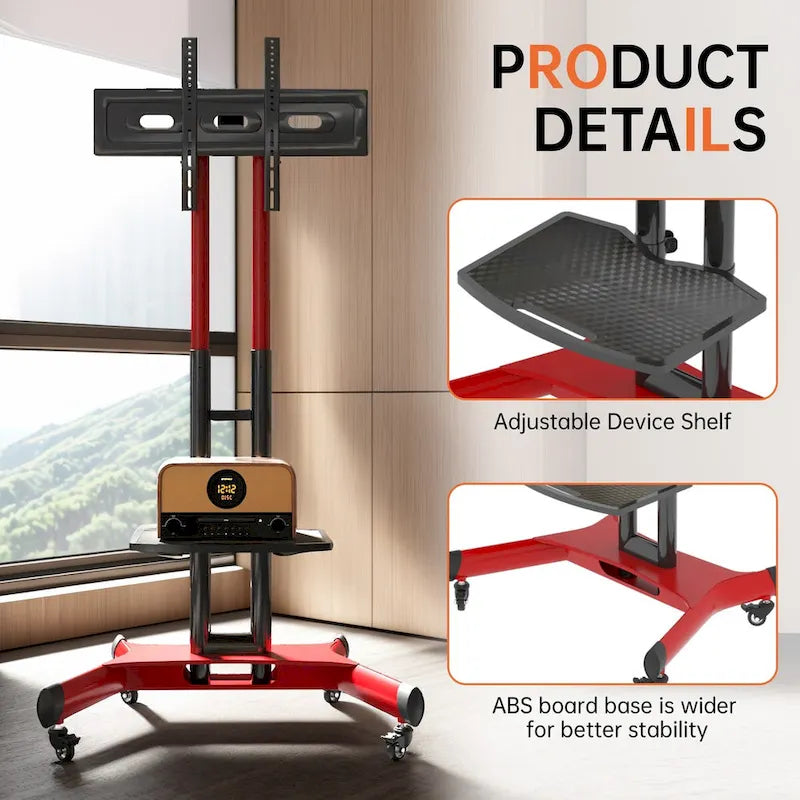 Support TV pivotant universel pour téléviseurs de 32 à 80 pouces, support TV de table réglable en hauteur avec inclinaison, VESA max 600x400mm