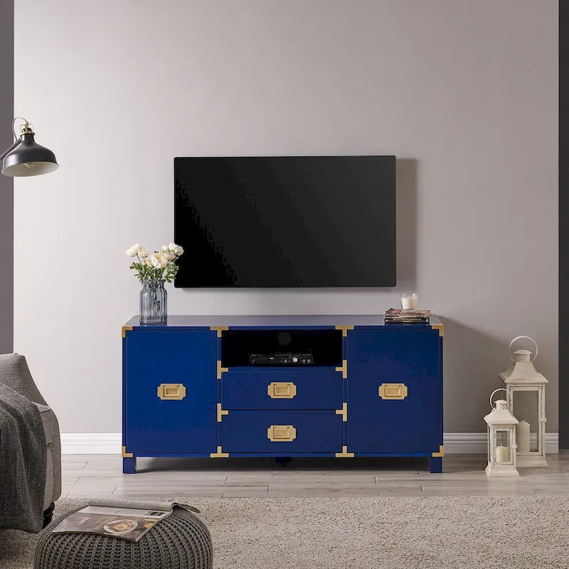 Meuble TV scandinave Meuble bas TV Meuble de salon avec 2 rangements