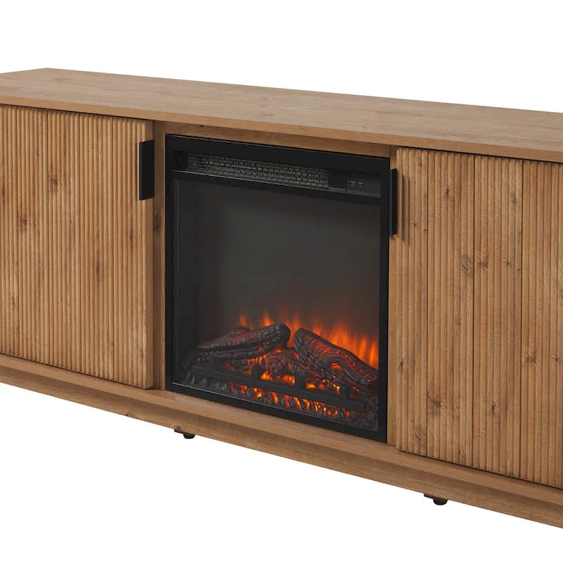 Meuble TV 70 pouces Middlebrook avec foyer électrique