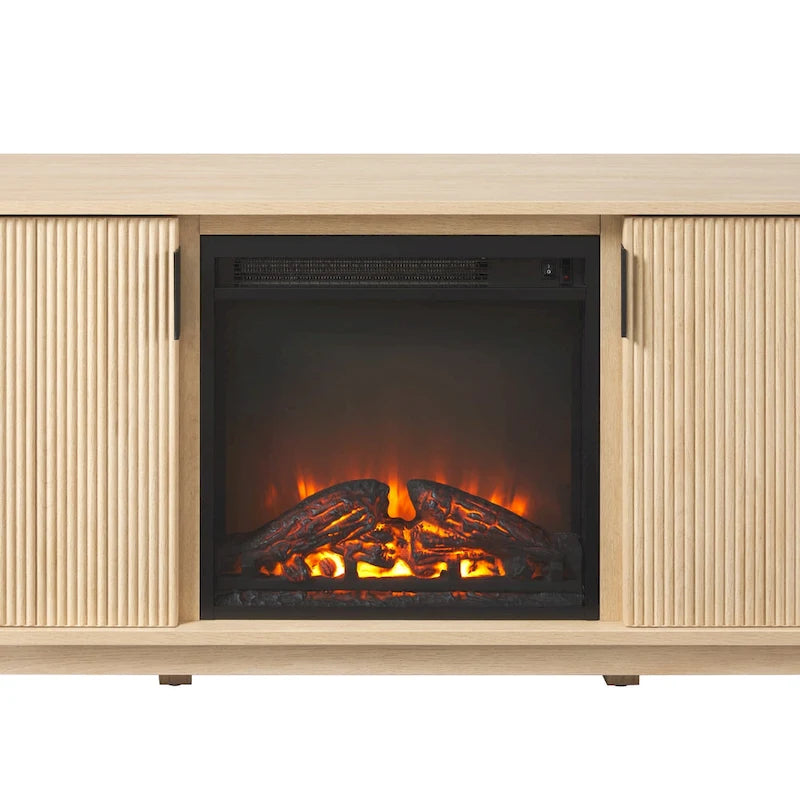 Meuble TV 70 pouces Middlebrook avec foyer électrique