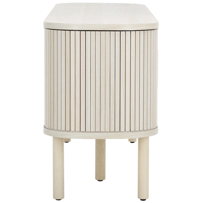 Meuble TV SAFAVIEH Home Tealla avec 2 portes tambour et 1 porte relevable en verre – 59Lx15Px24H