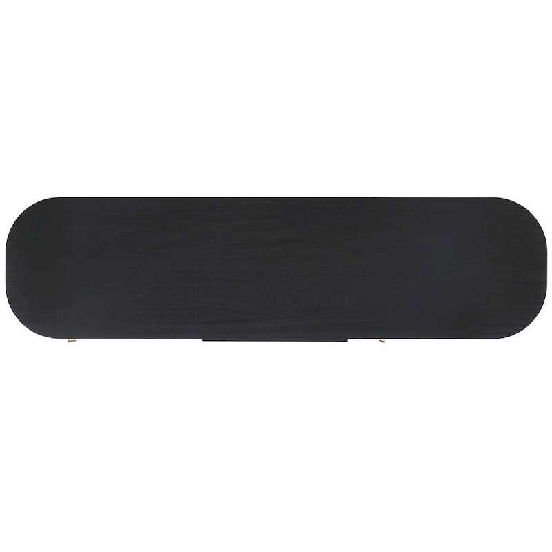Meuble TV SAFAVIEH Home Tealla avec 2 portes tambour et 1 porte relevable en verre – 59Lx15Px24H