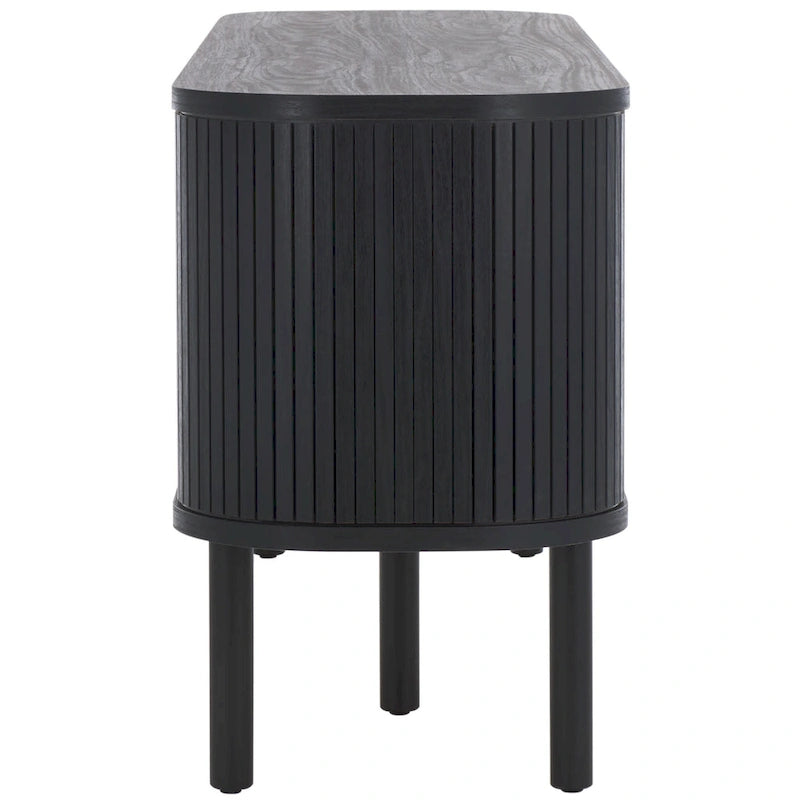 Meuble TV SAFAVIEH Home Tealla avec 2 portes tambour et 1 porte relevable en verre – 59Lx15Px24H