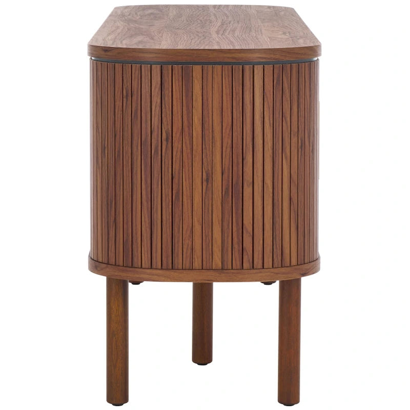 Meuble TV SAFAVIEH Home Tealla avec 2 portes tambour et 1 porte relevable en verre – 59Lx15Px24H