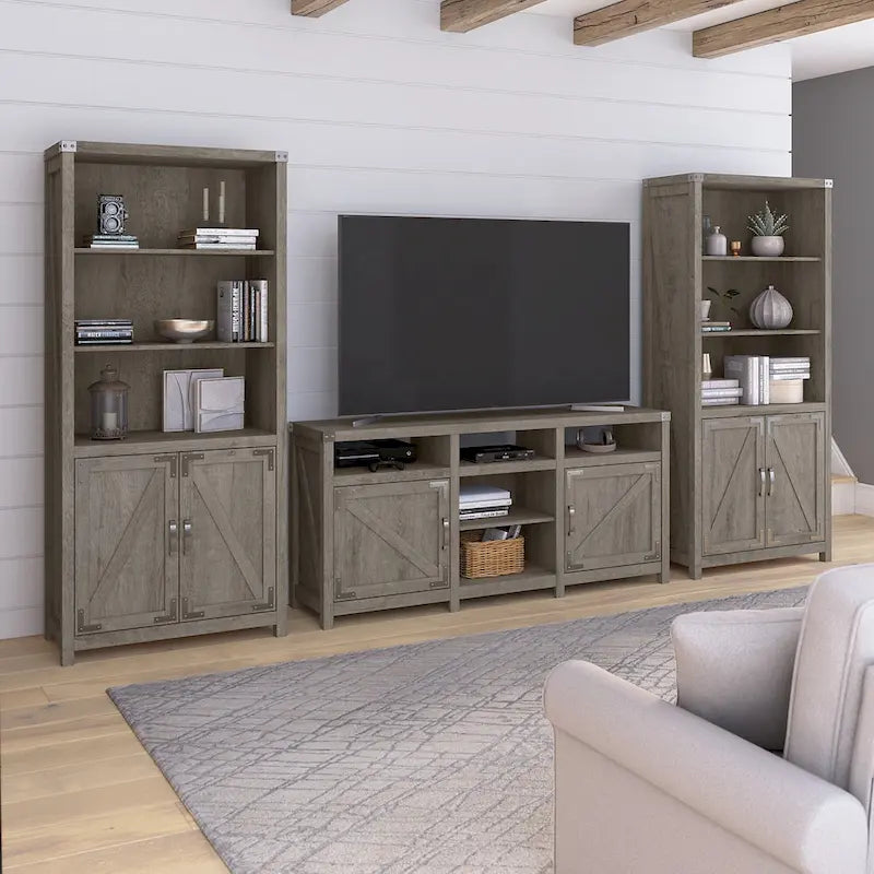 Meuble télé Cottage Grove de Bush Furniture pour téléviseur de 70 po avec bibliothèques