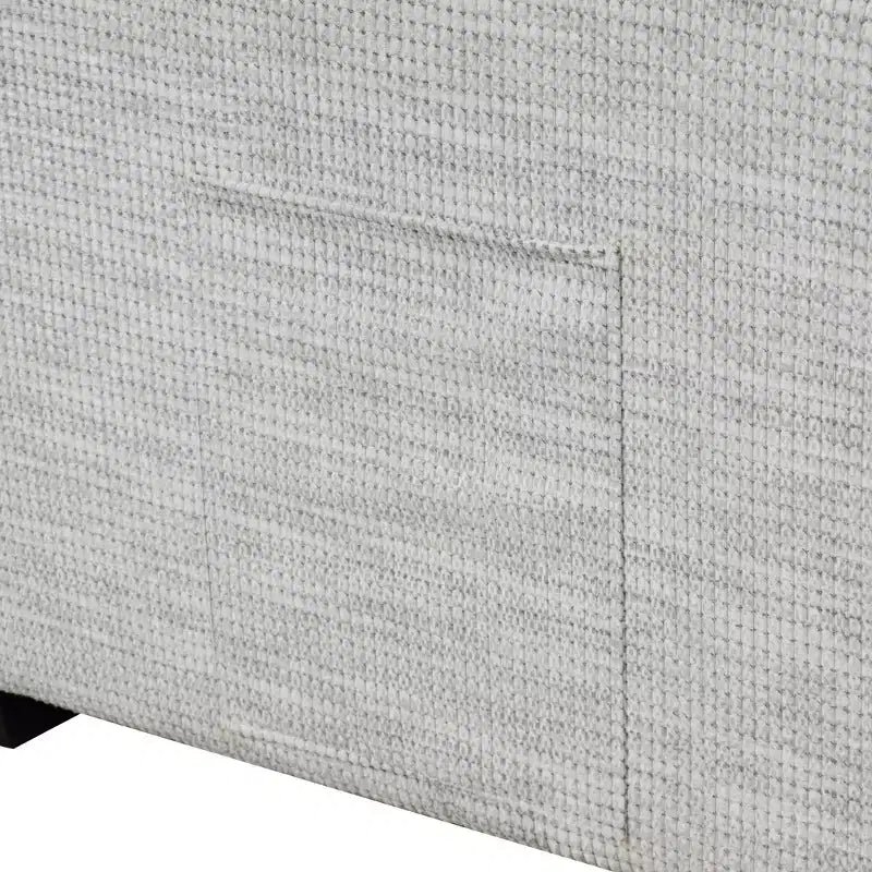 61.6 Modern Chenille Convertible Sofa Bed with USB Ports, Cup Holders & Adjustable Backrest for Living Room, Apartment