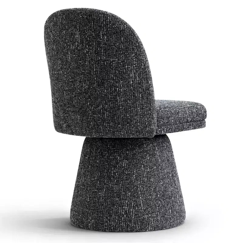 Set of 6 Modern 360 Swivel Armless Dining Chairs with Pedestal-style Base, Elegant Accent Chairs for Kitchen, Dining Room, or Office-Panipeachy