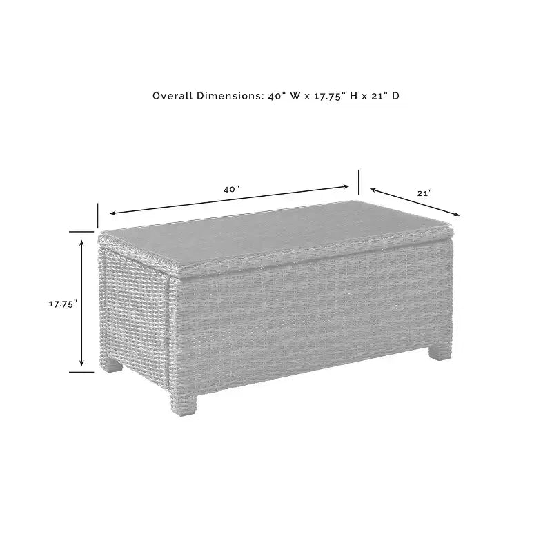 Bradenton 4pc Outdoor Wicker Conversation Set - Crosley